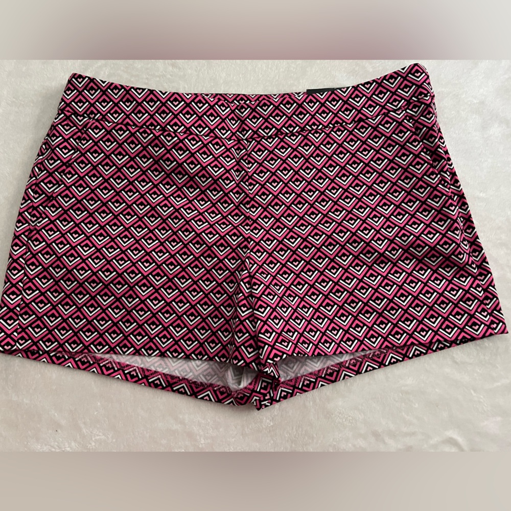 Express Pink & Black Geometric 99% Cotton Short, NWT, Size 4
